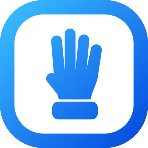 Four fingers Generic gradient fill icon