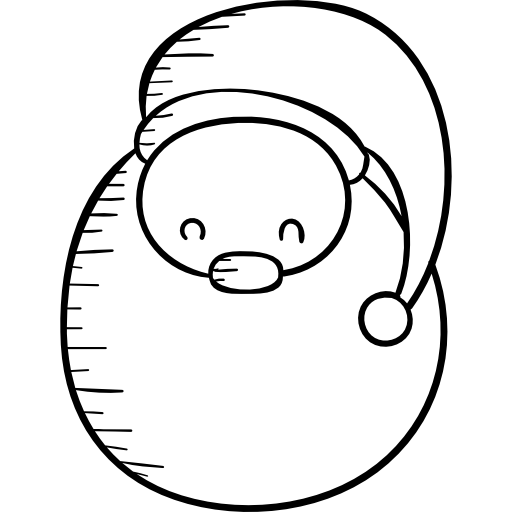 weihnachtsmann Hand Drawn Black icon
