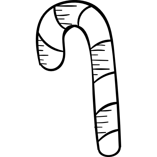 zuurstok Hand Drawn Black icoon