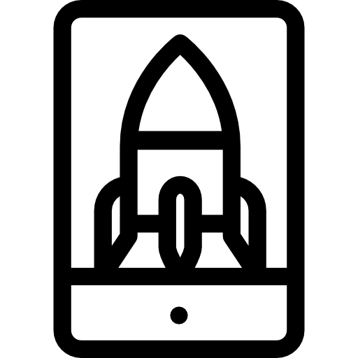 Mobile Startup Curved Lineal icon