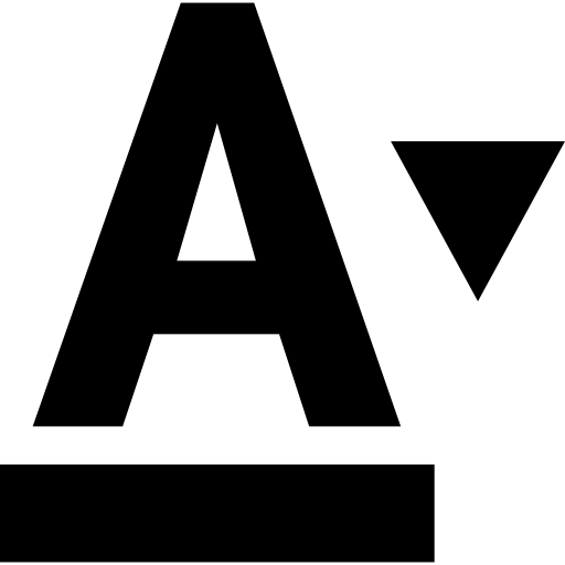 lettertype opties  icoon