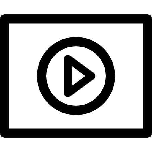 Видео-плеер Basic Rounded Lineal иконка