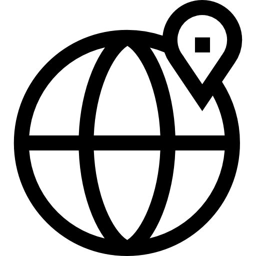 aardbol Basic Straight Lineal icoon