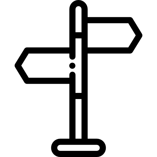 방향 Detailed Rounded Lineal icon