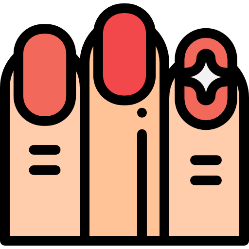 Nails Detailed Rounded Lineal color icon