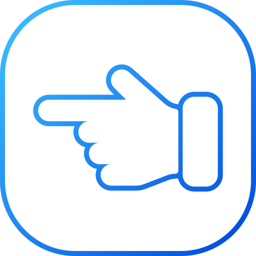 Pointing Left Generic gradient outline icon