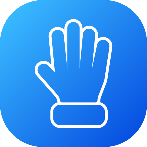 fünf finger Generic gradient fill icon