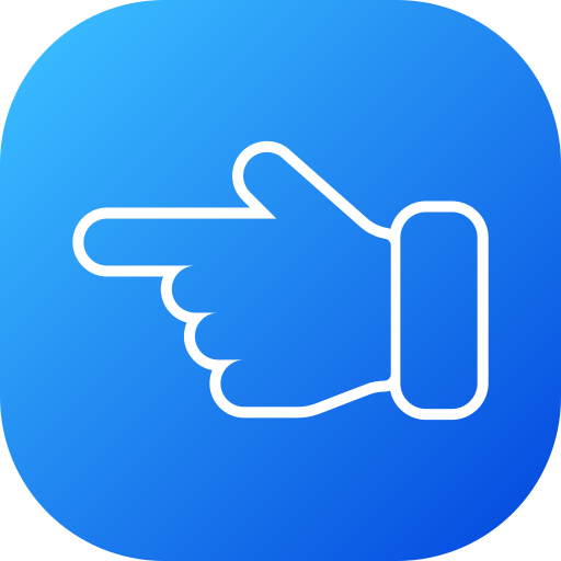 Pointing Left Generic gradient fill icon
