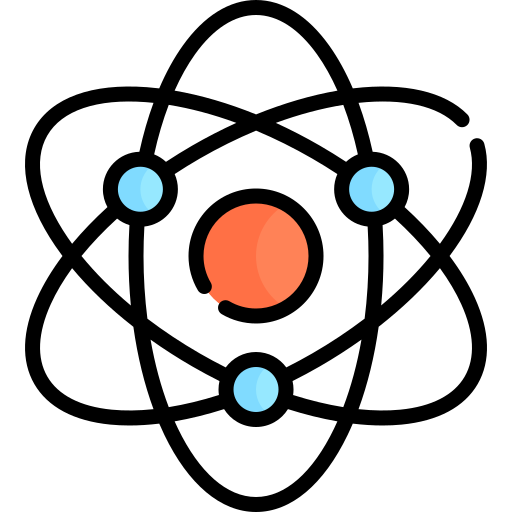 Атом Kawaii Lineal color иконка