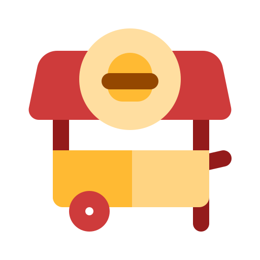 wózek z żywnością Generic color fill ikona