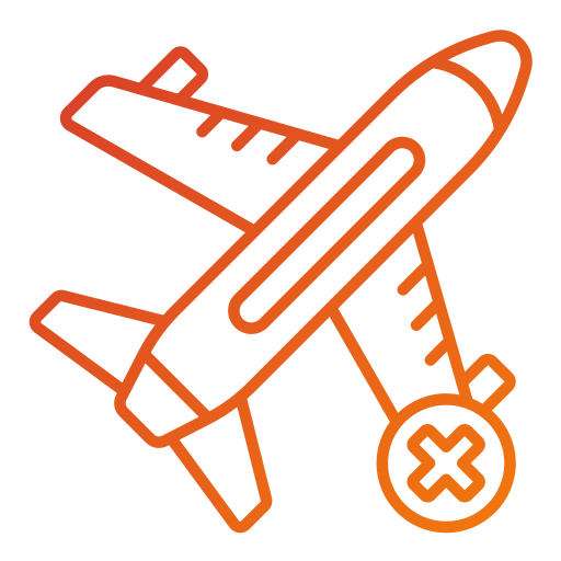 Cancelled flight Generic gradient outline icon