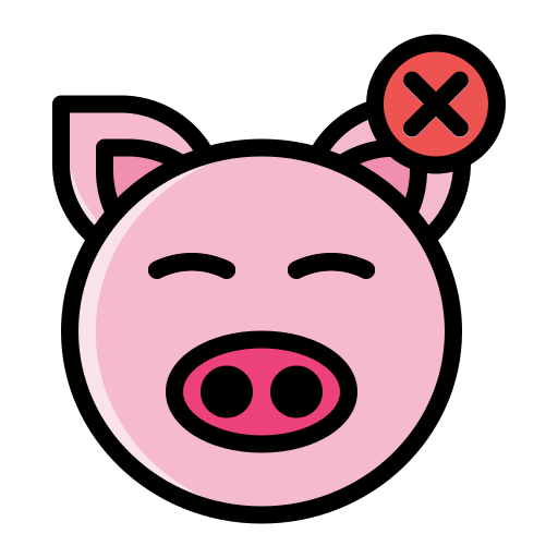 geen varkensvlees Generic color lineal-color icoon