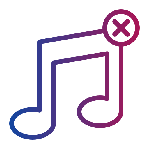 keine musik Generic gradient outline icon