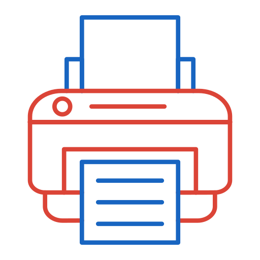 impresora Generic color outline icono