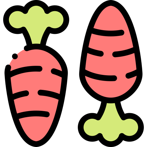 Carrots Detailed Rounded Lineal color icon