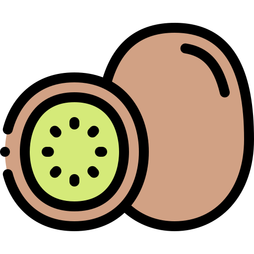 Kiwi Detailed Rounded Lineal color icon