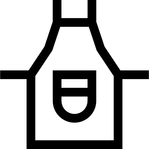 avental Basic Straight Lineal Ícone