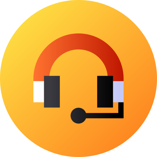 zestaw słuchawkowy Flat Circular Gradient ikona
