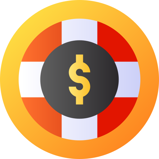 ポーカーチップ Flat Circular Gradient icon