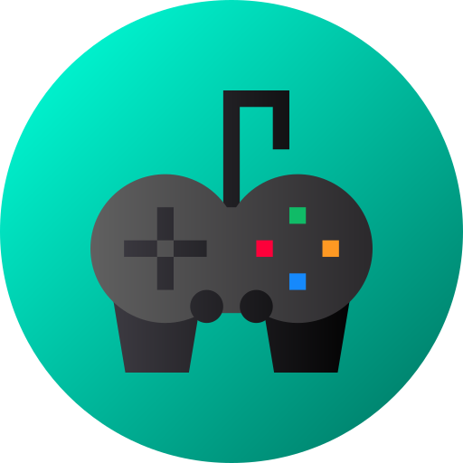 gamepad Flat Circular Gradient icoon
