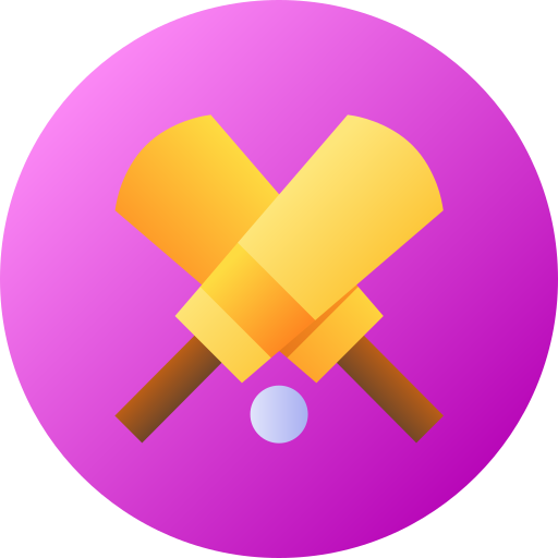 クリケット Flat Circular Gradient icon