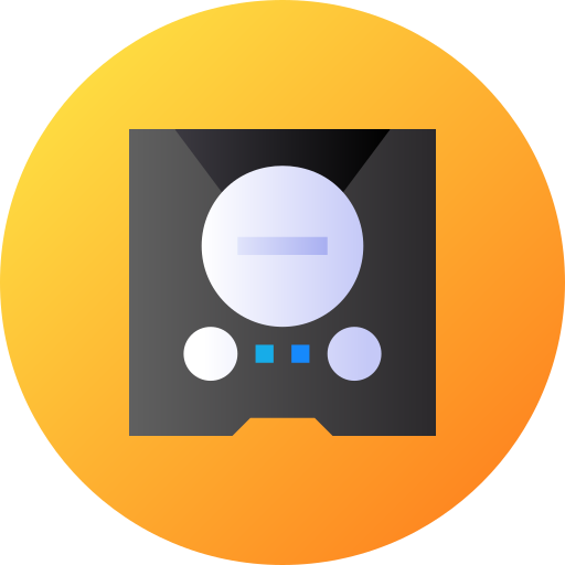 Game console Flat Circular Gradient icon