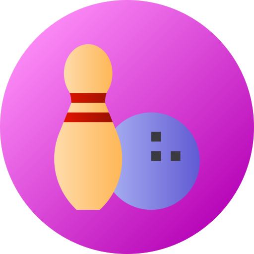 bowling Flat Circular Gradient Icône