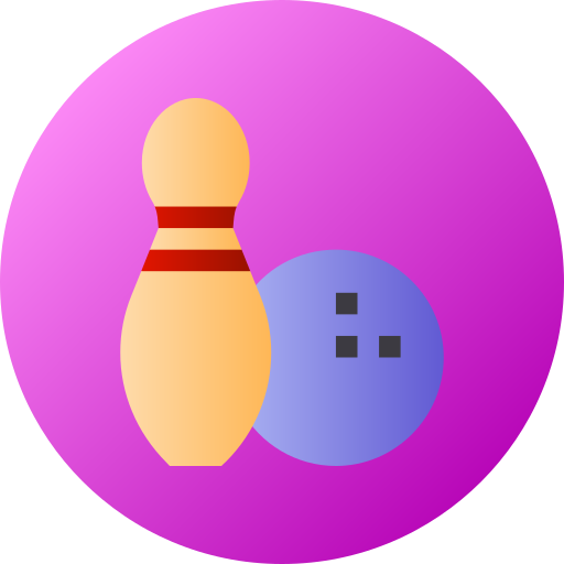 bowling Flat Circular Gradient icon