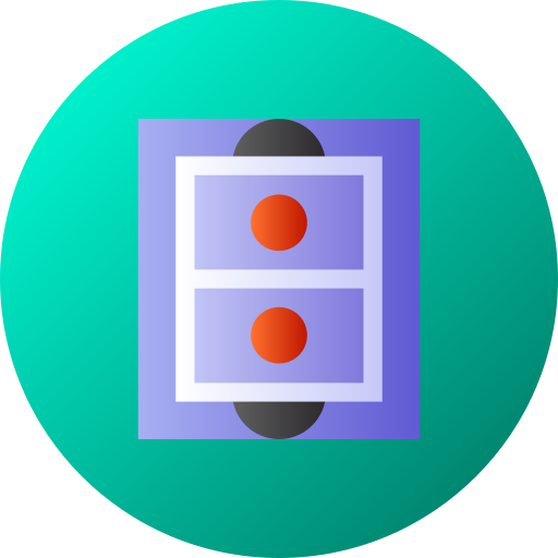 airhockey Flat Circular Gradient icon