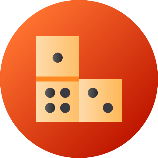 domino Flat Circular Gradient icoon