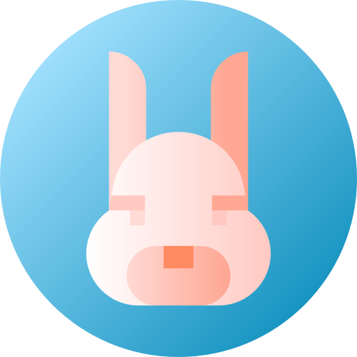 Кролик Flat Circular Gradient иконка