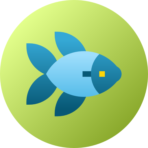 Рыба Flat Circular Gradient иконка