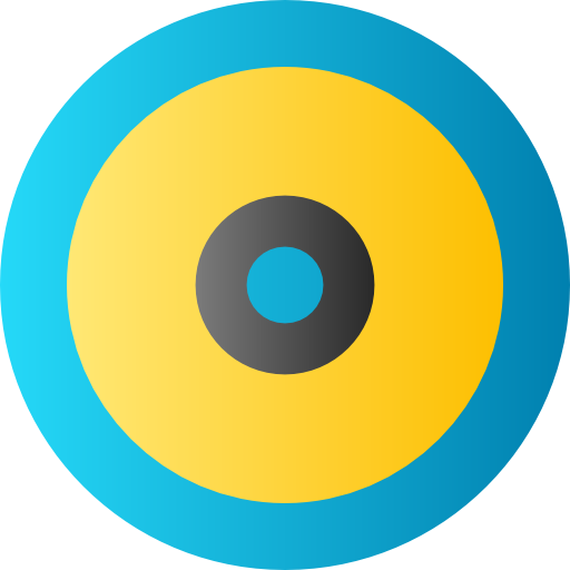 compact disc Flat Circular Gradient icon