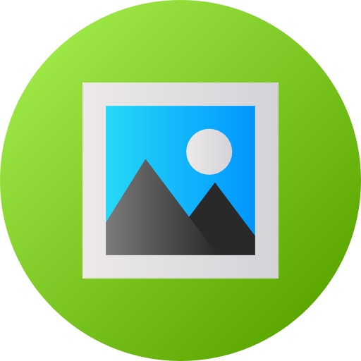 Image Flat Circular Gradient icon