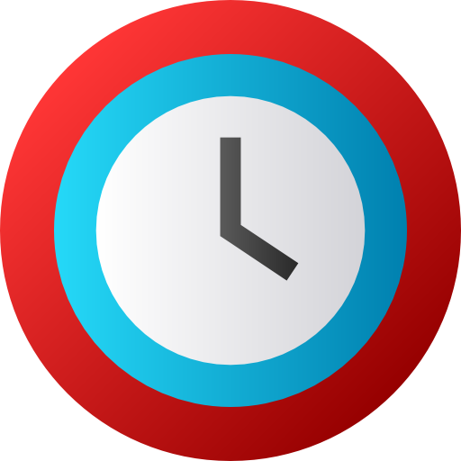 reloj de pared Flat Circular Gradient icono