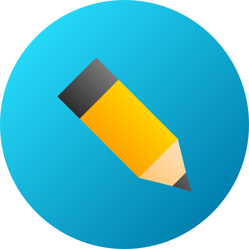 鉛筆 Flat Circular Gradient icon