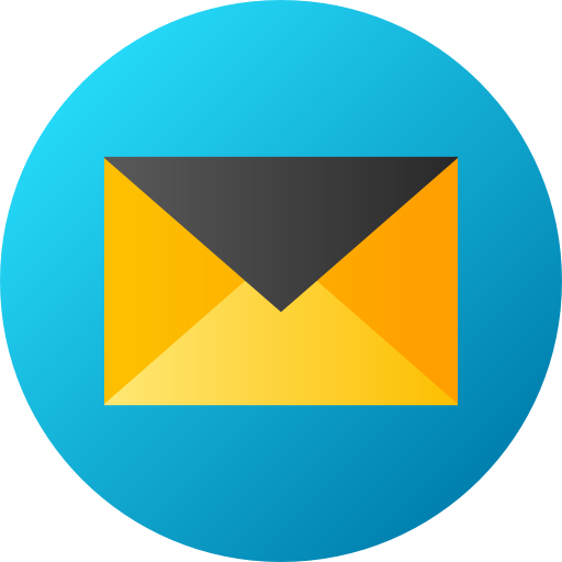 correo electrónico Flat Circular Gradient icono