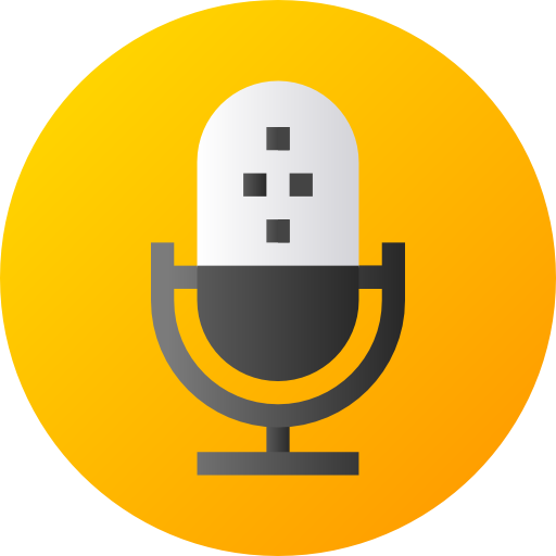 mikrofon Flat Circular Gradient icon