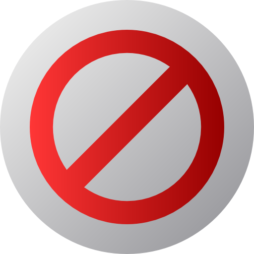 zakaz Flat Circular Gradient ikona