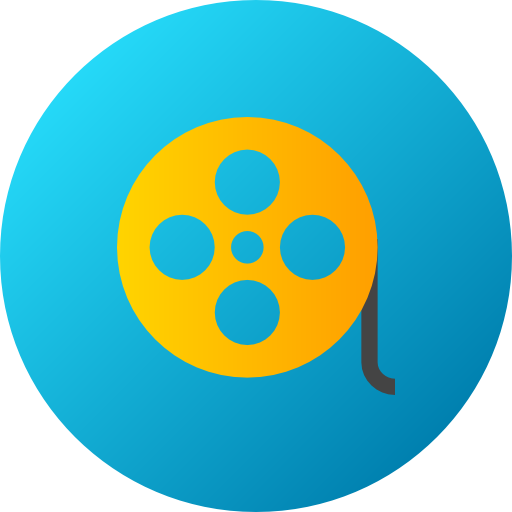 영화 Flat Circular Gradient icon