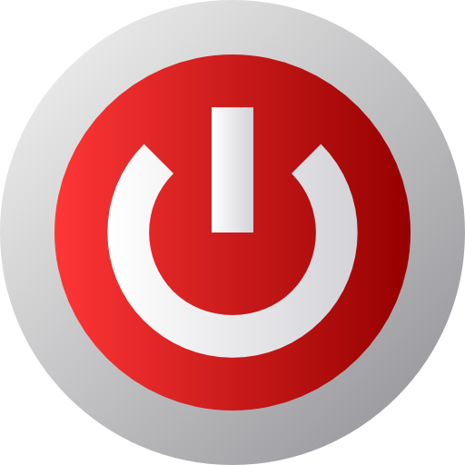 botón de encendido Flat Circular Gradient icono