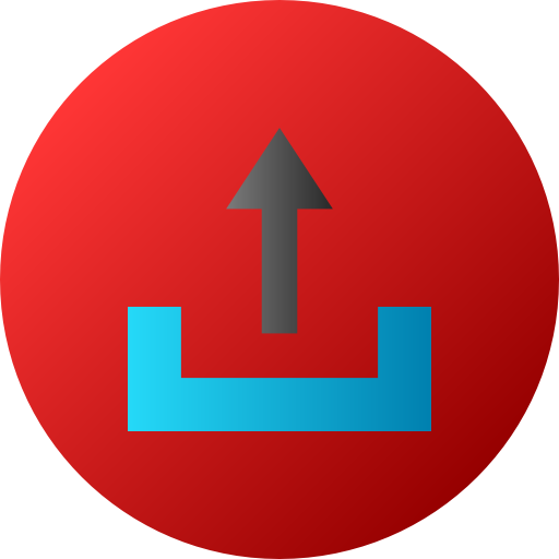 Upload Flat Circular Gradient icon