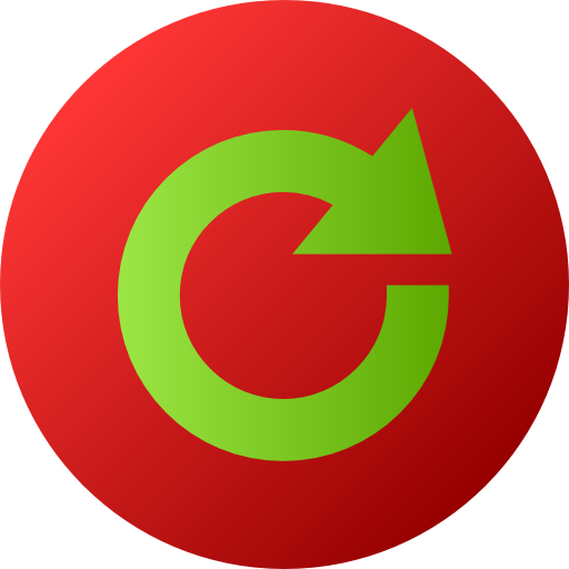 새롭게 하다 Flat Circular Gradient icon