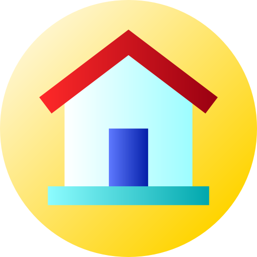 casa Flat Circular Gradient icono