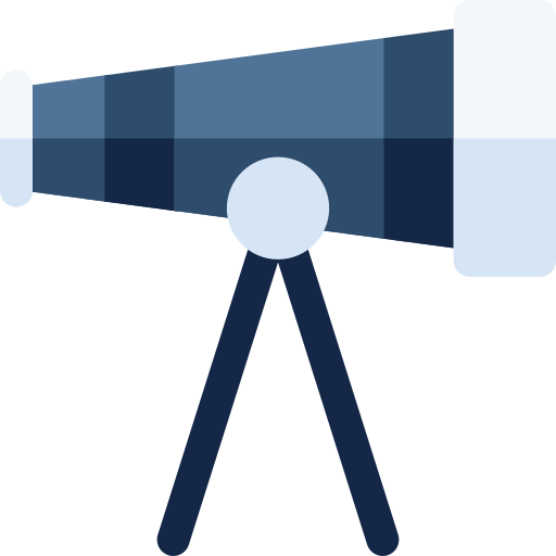 Telescope Basic Rounded Flat icon