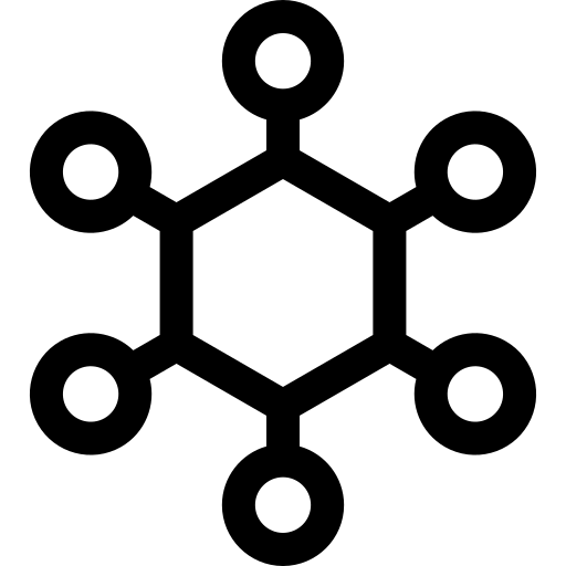 molecuul Basic Rounded Lineal icoon