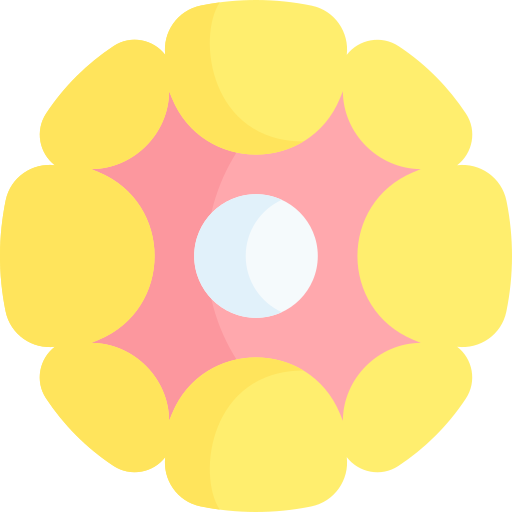 ciałko żółte Kawaii Flat ikona