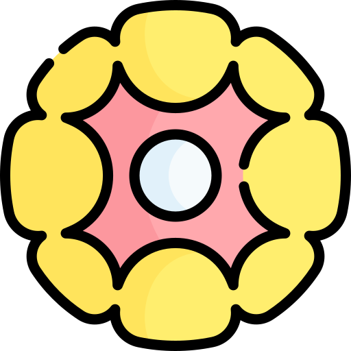 ciałko żółte Kawaii Lineal color ikona