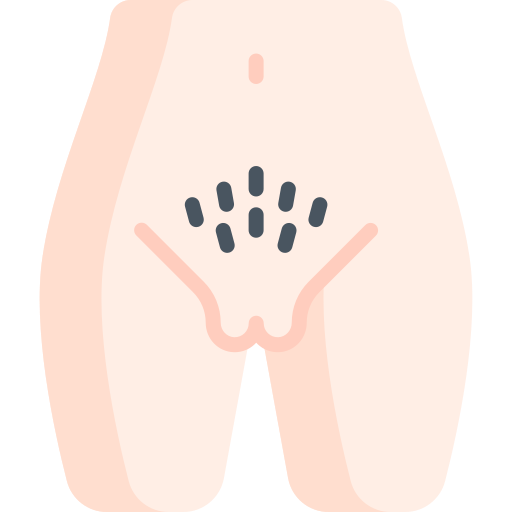 genitalia Kawaii Flat ikona
