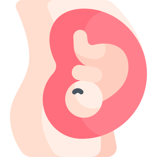 el embarazo Kawaii Flat icono
